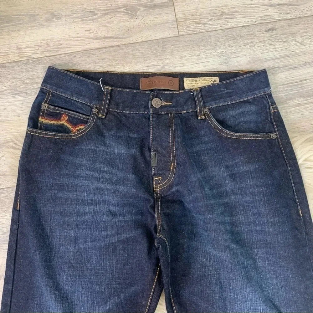 Like new Mens LRG Lifted Research Group dark wash jeans Sz 34
